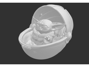 bebek yoda beşik 3d print model - Mito3D