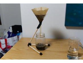 simples, despeje sobre a ficar de pé o café stand 3d print model - Mito3D
