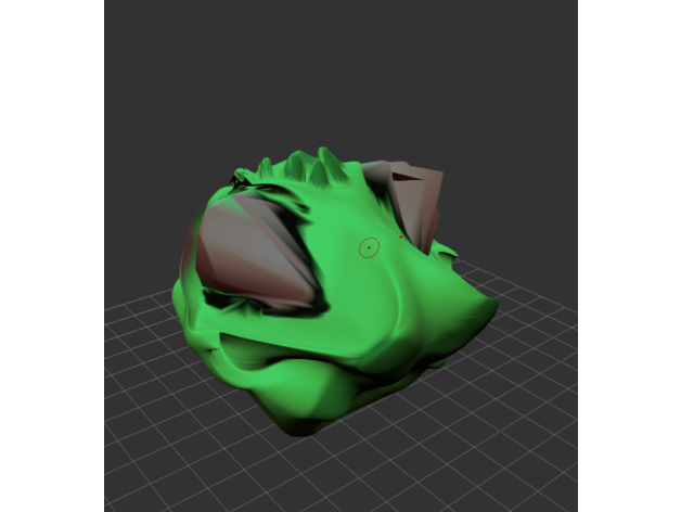 chameleon head 3D print model - Mito3D