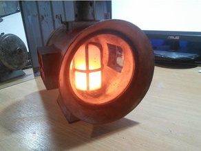 altmodische oillamp hält flame bulb - steampunk 3d print model - Mito3D