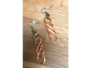 double infinity earrings 3d print model - Mito3D