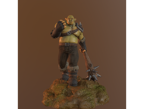 ugruha ogre 3dprintable character creature fantasy medieval orc weapon 3d print model - Mito3D