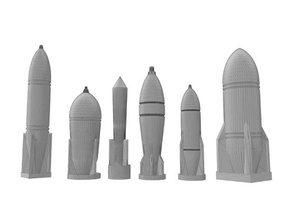 bomb collection 05 military 3d print model - Mito3D