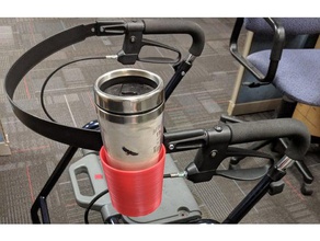 cup holder walker accessibility beverage dolomite drink handicap 3d print model - Mito3D