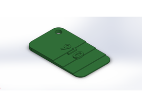 material swatch - key chain sized 3d print model - Mito3D