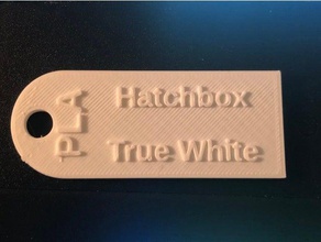 filament tag - hatchbox true white customized 3d print model - Mito3D