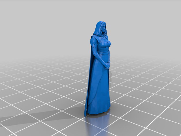 human female cleric fantasy roleplaying 3D print model - Mito3D