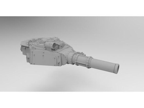 interstellar army tank turret add-on - ryza pattern battlecannon 28mm miniature scifi wargaming 3d print model - Mito3D
