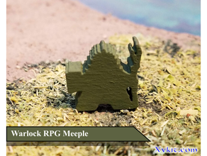brujo meeple - rpg no molestar juegos de mesa dnd mini miniatura los azar tablero la juego warlock 3d print model - Mito3D