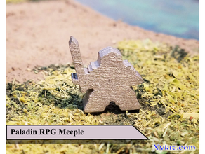 paladin meeple - rpg dnd in miniatura meeples paladini pathfinder da tavolo gioco di 3d print model - Mito3D