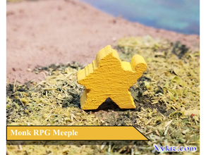 moine meeple - rpg mdn le mini miniature de jeu pathfinder dessus table rôle 3d print model - Mito3D