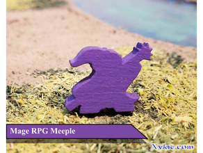 mago meeple - rpg dnd gioco da tavolo mini in miniatura lordsofwaterdeep signori di waterdeep procedura guidata 3d print model - Mito3D