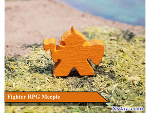 caccia meeple - rpg dnd gioco da tavolo accessori componenti in miniatura fighter pathfinder mini di 3d print model - Mito3D