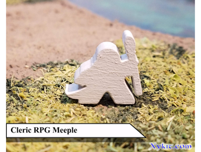cleric meeple - rpg dnd mini miniature lordsofwaterdeep lords waterdeep tabletop warrior 3d print model - Mito3D