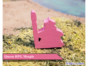 regina meeple - rpg dnd gioco da tavolo accessori mini in miniatura queen di 3d print model - Mito3D
