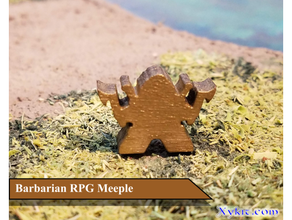 barbaro meeple - rpg dnd i barbari gioco da tavolo accessori mini in miniatura meeples di 3d print model - Mito3D