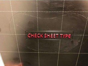 check sheet type sign 3d printing multicolor tinkercad 3d print model - Mito3D