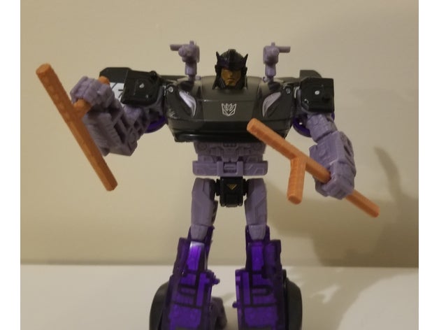 transformers kuşatma - barikat sinsi polis baton 3D print model - Mito3D