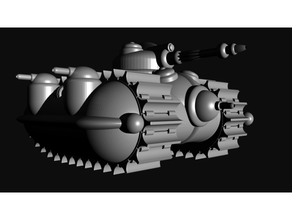 retro scifi tanque 3d print model - Mito3D