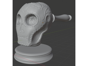 sugar skull gavel 3d print model - Mito3D
