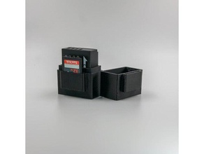 fujifilm np-w126 sd-card case x-t1 x-pro1 x-e2 x-e1 x-m1 x-a1 battery holder fuji x np w126 3d print model - Mito3D
