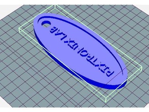 keyholder oval design v1 3d print model - Mito3D