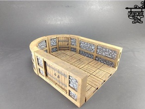 openforge 20 towne separate wall primary doors dnd tiles dungeon terrain miniatures openforge2 pathfinder rpg scatter tabletop tile 3d print model - Mito3D