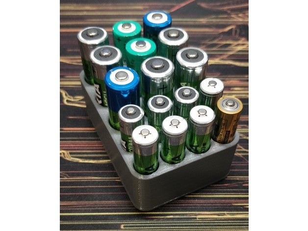 intervalo de estacas suporte da bateria 3D print model - Mito3D