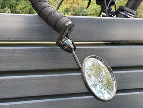 bar-end de la bicicleta del soporte espejo b&m bicicletas montaña ciclo estrellas reemplazo sparepart 3d print model - Mito3D