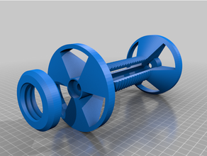 filament spool adapter 2 customizable holder 3d print model - Mito3D