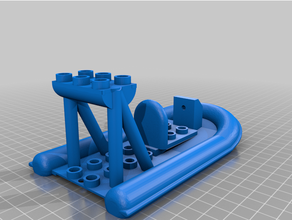 sam del vigile fuoco in barca mattoni come lego duplo 3d print model - Mito3D