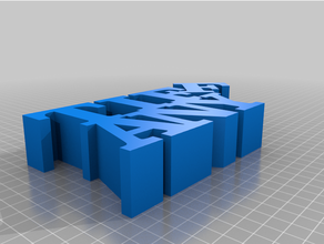 tiffany palavra escultura personalizado 3d print model - Mito3D