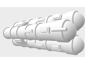 mark 32 Oberfläche Schiff-torpedo-Rohre arleigh burke 3d print model - Mito3D