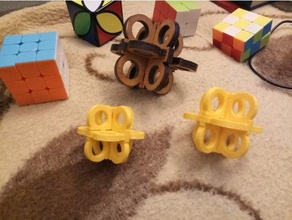 di legno, giocattolo intelligenza kong ming blocco occhiali puzzle 3d del cervello teaser 1 cina in legno 3d print model - Mito3D