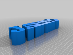 jared nombre de inclinación personalizado 3d print model - Mito3D
