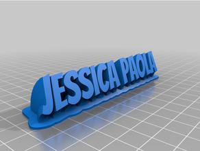 jessica paola letrero customized 3d print model - Mito3D