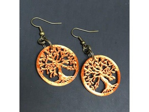 tree earrings 3d print model - Mito3D