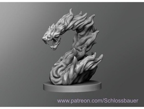 ateş engerek dnd dungeons dragons masa üstü 3d print model - Mito3D