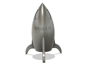 mini-fusée - de 3,5 pouces hauteur la fusée l'espace vaisseau spatial 3d print model - Mito3D
