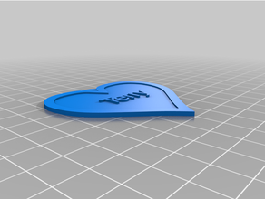 terry coração personalizado 3d print model - Mito3D