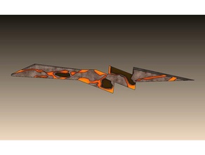 cicala lightning bolt pugnale 3d print model - Mito3D