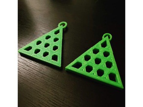 Dach-Dreieck-Ohrringe Ohrring Ohrringe 3d print model - Mito3D