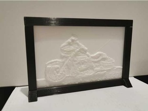 litophane foto frame stand lito picture 3d print model - Mito3D