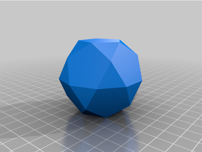 icosidodecahedron 3d print model - Mito3D