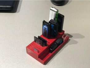 sd card usb stick holder karten halter micro 3d print model - Mito3D