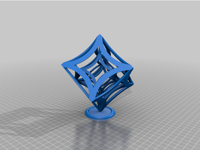 exotiques hypercube tests de torture art les mathématiques cordage 3d print model - Mito3D