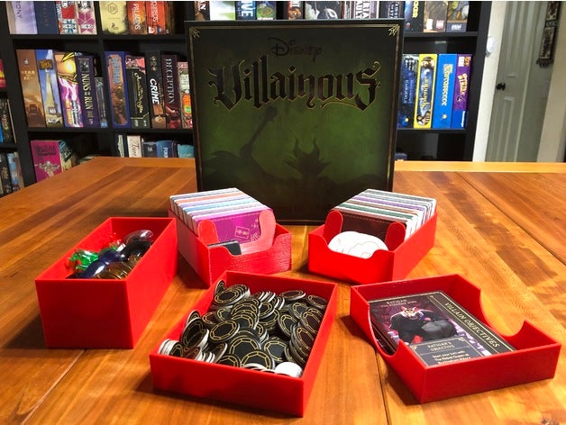 disney villainous board game insert boardgame 3D print model - Mito3D