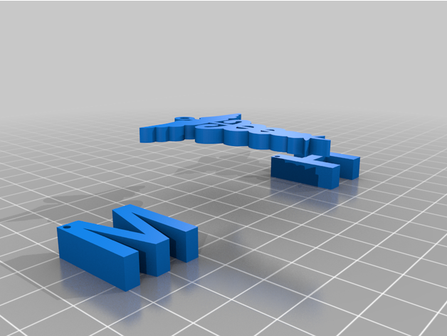 med haut de la chaîne clé 3D print model - Mito3D