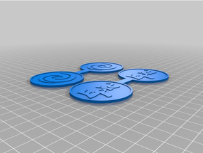 epic coin pattern 3d print model - Mito3D