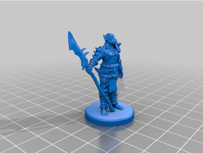 orc spearman pose 2 dnd fantasy miniature tabletop 3d print model - Mito3D